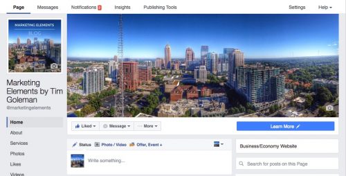 New Facebook page